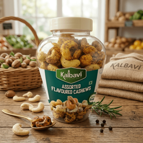 Kalbavi Assorted Flavored Cashews Jar 250g