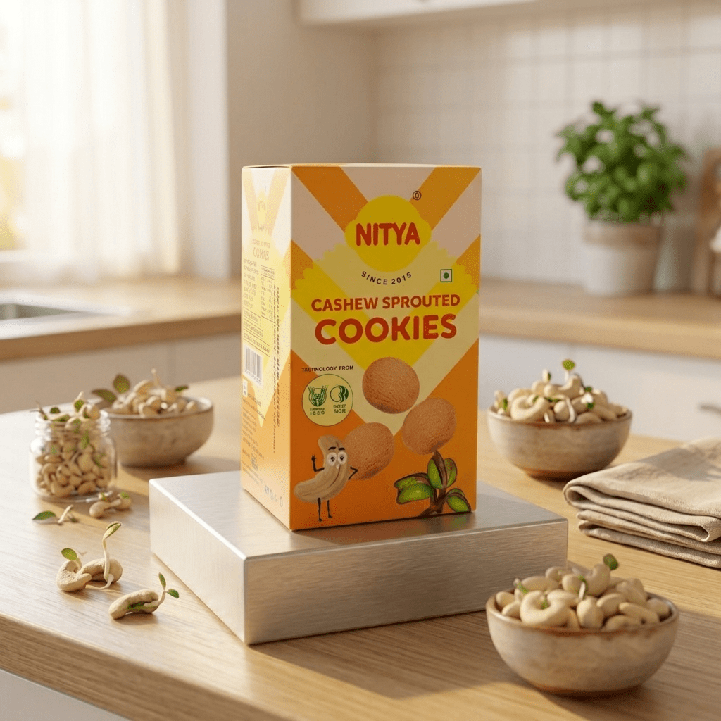 NITYAs Cashew Sprouted Cookies Main NITYAs Cashew Sprouted Cookies
