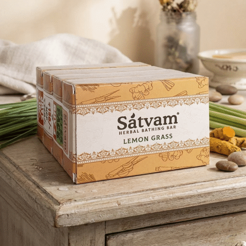 Satvam Soap Lemon Grass Pack of 4