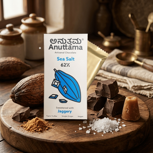 Anuttama 62% Artisanal Dark Chocolate Sea Salt