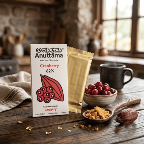Anuttama Cranberry Artisanal Dark Chocolate