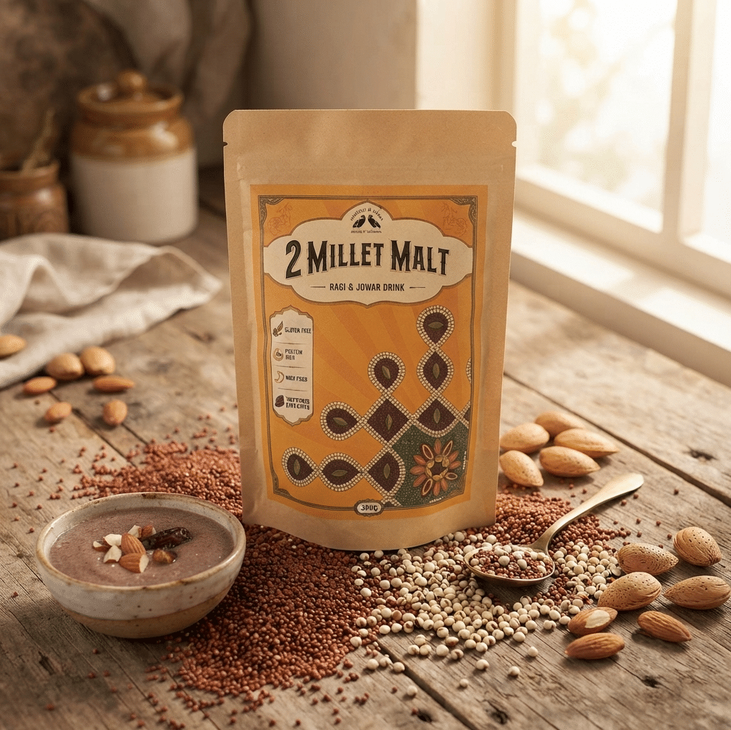 House of Neria 2 Millet Malt (Ragi & Jowar Drink)-4 House of Neria 2 Millet Malt (Ragi & Jowar Drink)